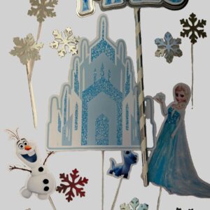 Topper de Bolo Personalizado – Tema Frozen Castelo