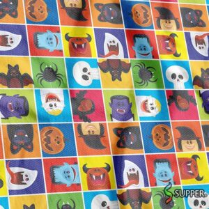 TNT Estampado Personagens Halloween – Fantasmas, Abóboras, Bruxas e Monstros (1,40m de largura, vendido por metro)