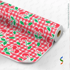 TNT Estampado Cereja – 1,40 m de Largura (Venda por Metro)