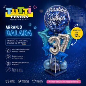 Arranjo Balada Personalizado com Bubble e NĂşmeros