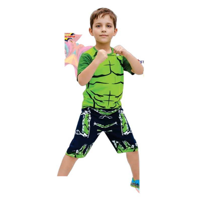 Fantasia MacacĂŁo Menino Verde Infantil Curto