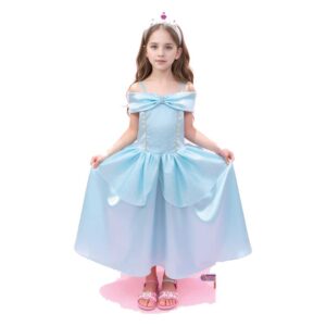 Fantasia Vestido Princesa Azul Infantil