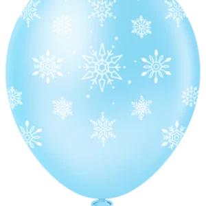 Balão Pic Pic Flocos de Neve nº 10 – Azul Claro Estampado