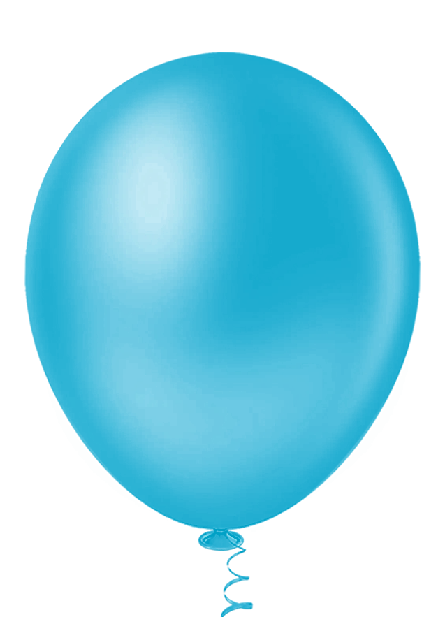Balão Pic Pic Granfesta nº 9 – Liso Redondo – Azul Piscina