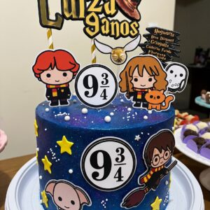 Topper de Bolo em Camadas Harry Potter Cute – Personalizado com Nome e Idade